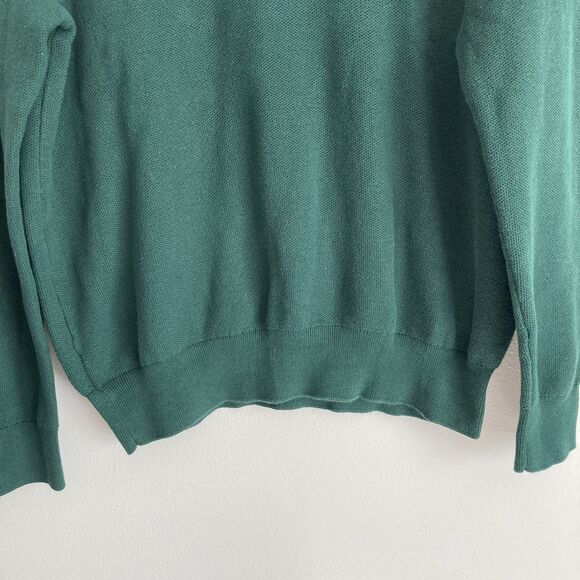 Polo Ralph Lauren Mens 1/4 Zip Green Sweater Size Large 100% Cotton Preppy - Picture 5 of 10